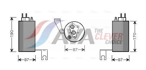 Filtre déshydrateur du circuit de climatisation AVA Deutschland GmbH ref. CRD084
