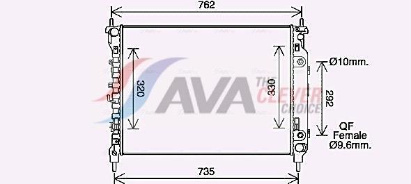 Radiateur moteur (Radiateur de refroidissement) AVA Deutschland GmbH ref. CT2067