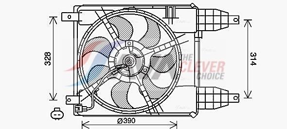 Ventilateur de refroidissement du moteur (Motoventilateur) AVA Deutschland GmbH CT7504