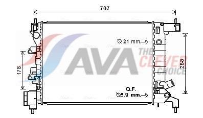 Radiateur moteur (Radiateur de refroidissement) AVA Deutschland GmbH ref. CTA2047