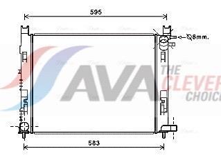 Radiateur moteur (Radiateur de refroidissement) AVA Deutschland GmbH ref. DAA2007