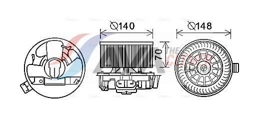 Ventilador habitáculo AVA Deutschland GmbH ref. DA8010