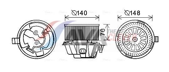 Ventilador habitáculo AVA Deutschland GmbH ref. DA8012