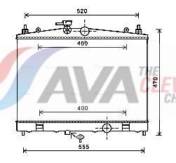 Radiateur moteur (Radiateur de refroidissement) AVA Deutschland GmbH ref. DN2338