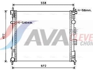 Radiateur moteur (Radiateur de refroidissement) AVA Deutschland GmbH ref. DN2407