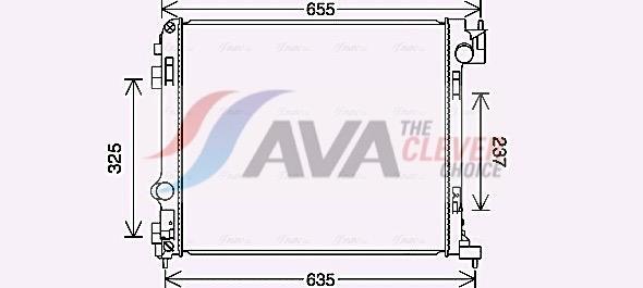 Radiateur moteur (Radiateur de refroidissement) AVA Deutschland GmbH ref. DN2444