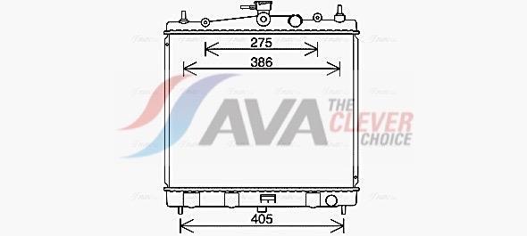 Radiateur moteur (Radiateur de refroidissement) AVA Deutschland GmbH ref. DN2454