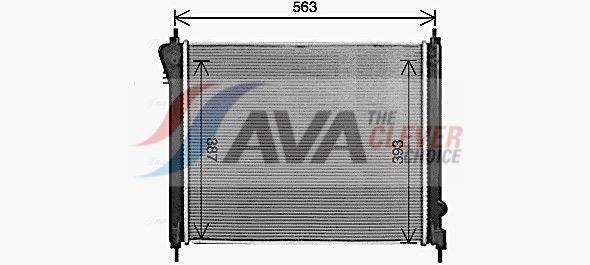 Radiateur moteur (Radiateur de refroidissement) AVA Deutschland GmbH ref. DN2470