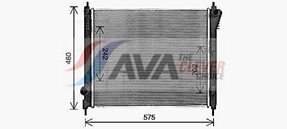 Radiateur moteur (Radiateur de refroidissement) AVA Deutschland GmbH ref. DN2470