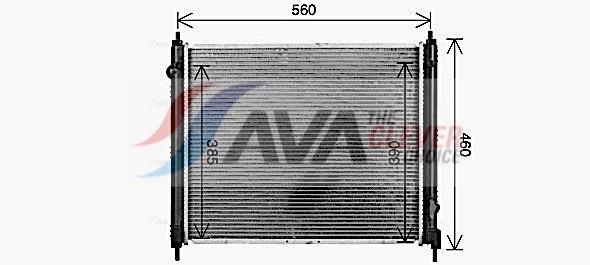 Radiateur moteur (Radiateur de refroidissement) AVA Deutschland GmbH ref. DN2477