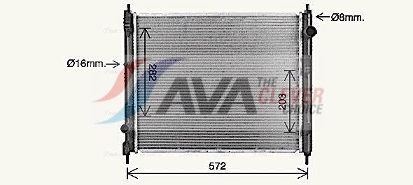 Radiateur moteur (Radiateur de refroidissement) AVA Deutschland GmbH ref. DN2477