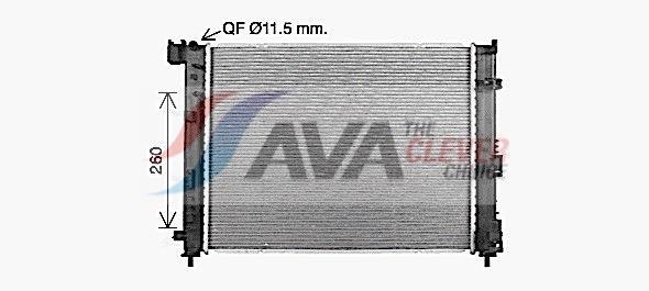 Radiateur moteur (Radiateur de refroidissement) AVA Deutschland GmbH ref. DN2480