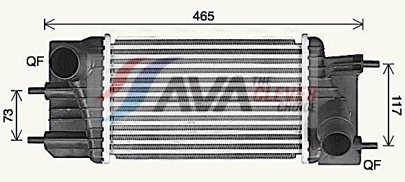 Intercooler permutador ar-ar AVA Deutschland GmbH ref. DN4460