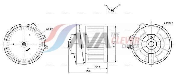 Ventilador habitáculo AVA Deutschland GmbH ref. DN8486