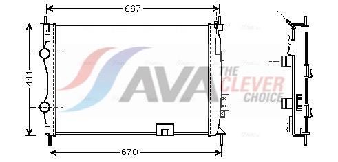 Radiateur moteur (Radiateur de refroidissement) AVA Deutschland GmbH ref. DNA2280
