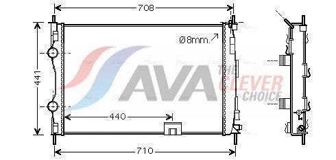Radiateur moteur (Radiateur de refroidissement) AVA Deutschland GmbH ref. DNA2288