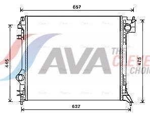 Radiateur moteur (Radiateur de refroidissement) AVA Deutschland GmbH ref. DNA2416