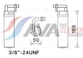 Filtre déshydrateur du circuit de climatisation AVA Deutschland GmbH ref. DND282