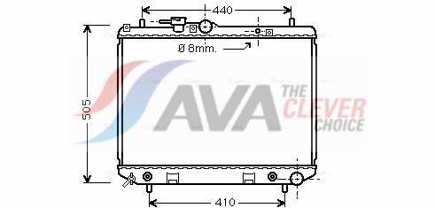 Radiateur moteur (Radiateur de refroidissement) AVA Deutschland GmbH ref. DU2044