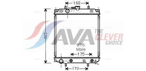 Radiateur moteur (Radiateur de refroidissement) AVA Deutschland GmbH ref. DU2047