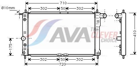 Radiador motor AVA Deutschland GmbH ref. DW2017