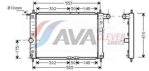 Radiateur moteur (Radiateur de refroidissement) AVA Deutschland GmbH ref. DW2039