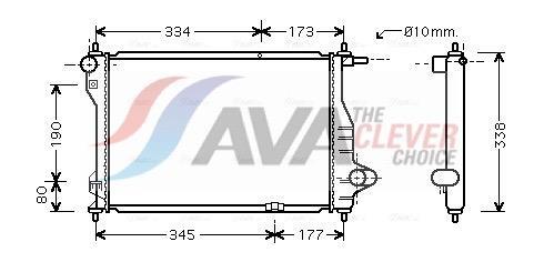 Radiateur moteur (Radiateur de refroidissement) AVA Deutschland GmbH ref. DW2075