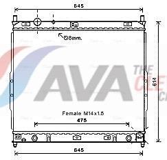 Radiateur moteur (Radiateur de refroidissement) AVA Deutschland GmbH ref. DW2121