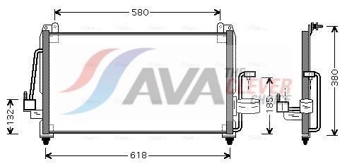 Condenseur, climatisation (Radiateur de climatisation) AVA Deutschland GmbH ref. DW5040