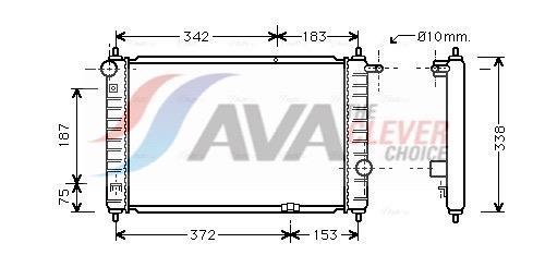 Radiateur moteur (Radiateur de refroidissement) AVA Deutschland GmbH ref. DWA2007