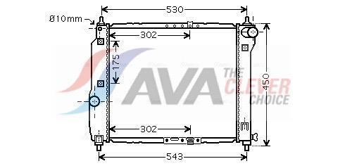 Radiateur moteur (Radiateur de refroidissement) AVA Deutschland GmbH ref. DWA2066