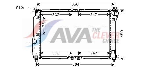 Radiateur moteur (Radiateur de refroidissement) AVA Deutschland GmbH ref. DWA2067