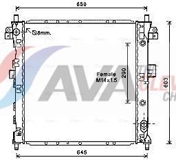 Radiateur moteur (Radiateur de refroidissement) AVA Deutschland GmbH ref. DWA2105