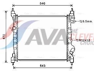 Radiateur moteur (Radiateur de refroidissement) AVA Deutschland GmbH ref. DWA2141