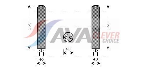 Filtre déshydrateur du circuit de climatisation AVA Deutschland GmbH ref. DWD050
