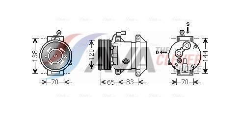 Compresor, aire acondicionado AVA Deutschland GmbH ref. DWK095