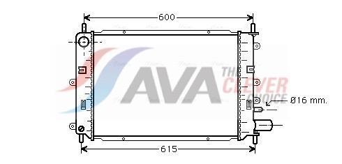 Radiateur moteur (Radiateur de refroidissement) AVA Deutschland GmbH ref. FD2152