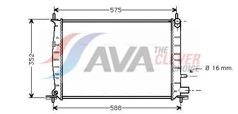 Radiateur moteur (Radiateur de refroidissement) AVA Deutschland GmbH ref. FD2220