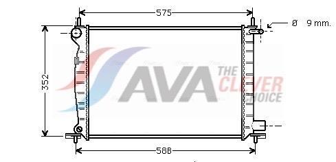 Radiateur moteur (Radiateur de refroidissement) AVA Deutschland GmbH ref. FD2224