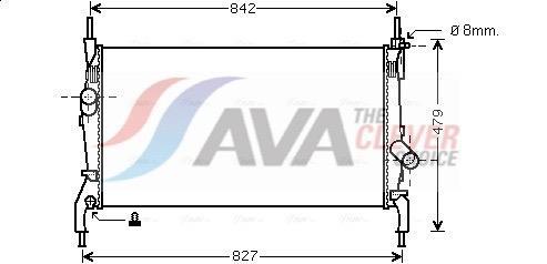 Radiateur moteur (Radiateur de refroidissement) AVA Deutschland GmbH FD2405