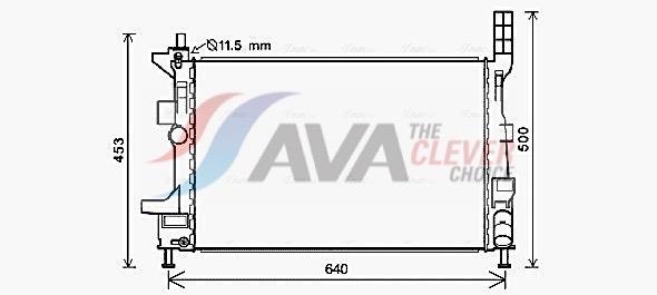 Radiateur moteur (Radiateur de refroidissement) AVA Deutschland GmbH ref. FD2578