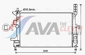Radiateur moteur (Radiateur de refroidissement) AVA Deutschland GmbH ref. FD2602