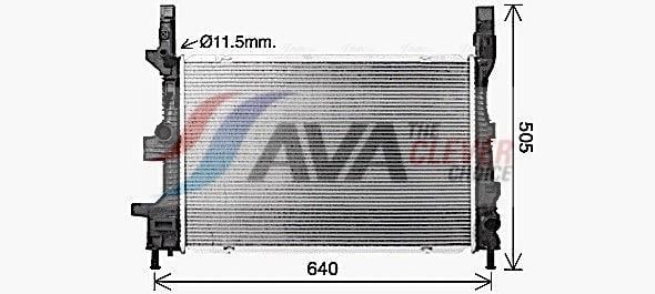 Radiateur moteur (Radiateur de refroidissement) AVA Deutschland GmbH ref. FD2665