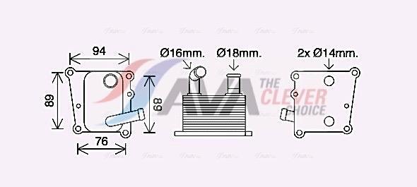 Radiateur d'huile moteur (Refroidisseur d'huile moteur) AVA Deutschland GmbH ref. FD3598
