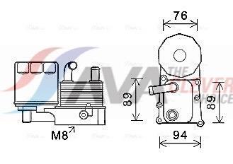 Radiateur d'huile moteur (Refroidisseur d'huile moteur) AVA Deutschland GmbH ref. FD3598H