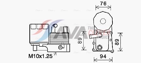 Radiateur d'huile moteur (Refroidisseur d'huile moteur) AVA Deutschland GmbH ref. FD3686H