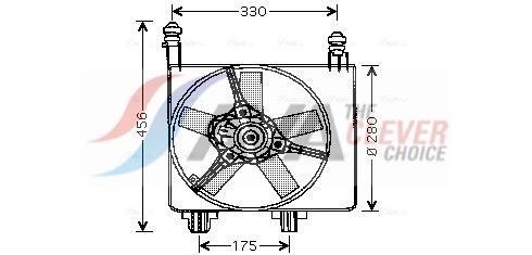 Ventilateur de refroidissement du moteur (Motoventilateur) AVA Deutschland GmbH FD7524