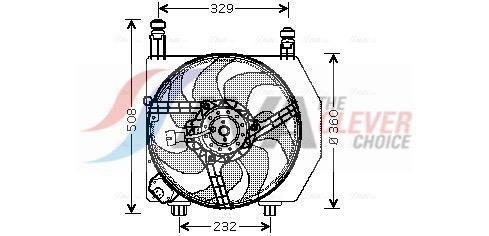 Ventilateur de refroidissement du moteur (Motoventilateur) AVA Deutschland GmbH FD7526