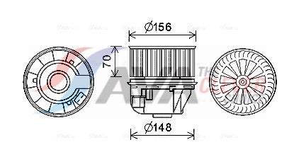 Ventilador de habitáculo AVA Deutschland GmbH ref. FD8613