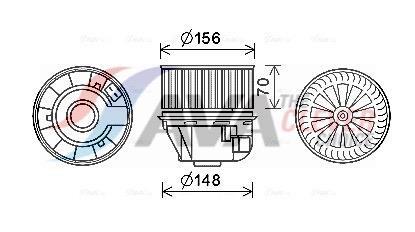 Ventilador habitáculo AVA Deutschland GmbH ref. FD8619